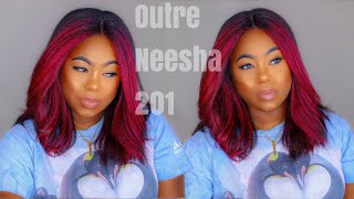 Outre Premium Soft amp Natural Lace Front Wig Neesha 201  DRFF BLACK CHERRY [upl. by Hobie]