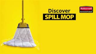 Rubbermaid Spill Mop cleans spills faster than a cotton string mop [upl. by Aecila]