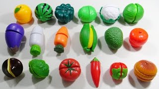 Learn Names of Fruits and Vegetables with Toy Velcro Cutting Fruit Vegetables Playset For Kids [upl. by Mable]