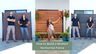 How to Build an Easy Modern Horizontal Fence Using a Slat Fence Kit [upl. by Wittie]