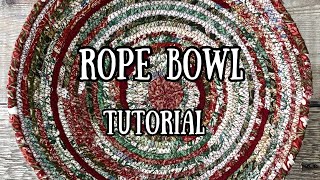 ROPE BOWL tutorial  how to up cycle your scraps into a gorgeous fabric bowl perfect for gifting [upl. by Houlberg]