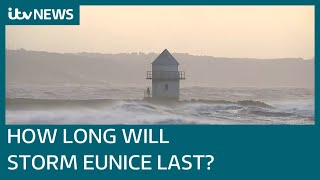 When will Storm Eunice end and what damage has it already inflicted across the UK  ITV News [upl. by Allyce]