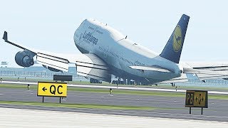 Landing the Worlds Heaviest Boeing 747 in XPlane 11 [upl. by Llesig978]