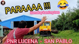 Sumakay kami ng tren  PNR Lucena to San Pablo pnr batangbakahan [upl. by Madda]