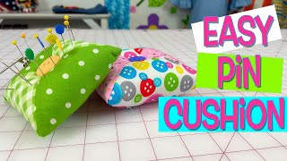 Easy Pin Cushion  Beginner Project  The Sewing Room Channel [upl. by Selym]