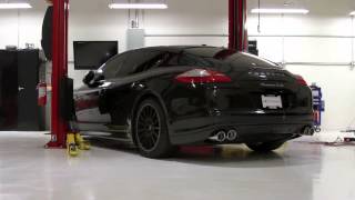 2012 Panamera Turbo S Stock vs Akrapovic Evolution Exhaust System HG Motorsports [upl. by Milon]