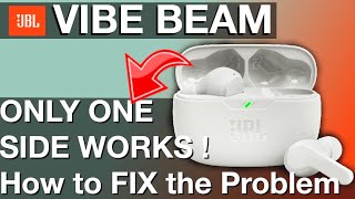 Only one Earbud working with JBL VIBE BEAM How to FIX instructions [upl. by Otxilac]