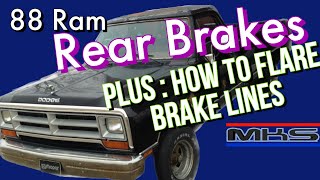 Gimme a BRAKE And Do it with FLARE Replacing Rear Brakes and Flaring Brake Lines on the 88 w150 [upl. by Oringas295]