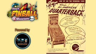 Pinball History  1949 Williams AllAmerican Quarterback pinball machine [upl. by Adahs]