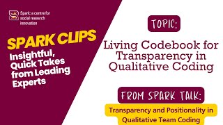 Living Codebook for transparency in qualitative coding [upl. by Ahsyen]