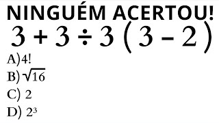 MATEMÁTICA BÁSICA  QUANTO VALE A EXPRESSÃO❓️ [upl. by Sitsuj]