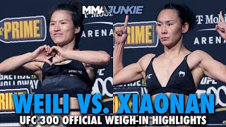 Zhang Weili Yan Xiaonan Make Weight for AllChina Title Fight  UFC 300 [upl. by Affay]