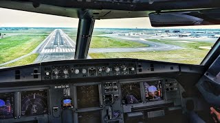 A320neo COCKPIT Approach Landing and Taxi at Copenhagen Airport [upl. by Einobe390]