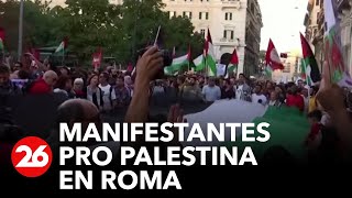 ITALIA  Manifestantes pro Palesina en Roma [upl. by Rusel813]