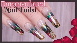 How To Encapsulate Nail Foils In Acrylic  Young Nails Acrylic Nail Tutorial 💅🏽 [upl. by Amati]