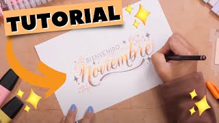 Escribiendo NOVIEMBRE en LETTERING [upl. by Vivl361]