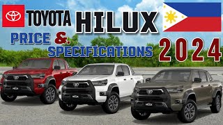 Toyota Hilux Price and Specifications 2024 [upl. by Ahsyla]