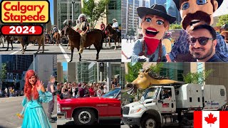 Calgary Stampede Parade 2024  Calgary Downtown  Gaurav Tandon [upl. by Socher894]