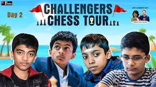 Polgar Challenge Day 2  Challengers Chess Tour  Nihal Pragg Gukesh Leon [upl. by Ellesirg]