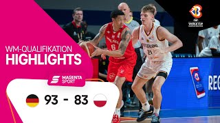 Deutschland  Polen  Highlights Qualifikation FIBA WM 2023 [upl. by Yssenhguahs]