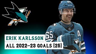 Erik Karlsson 65 All 25 Goals of the 202223 NHL Season [upl. by Anirtal]