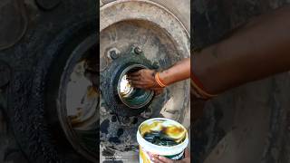 Filling grease inside the wheel hub shorts shortvideo [upl. by Eneryc]