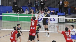 亀岡聖成 小川智大 駿台学園 vs WD名古屋 V1 第2セット バレーボール 天皇杯2023 Japan volleyball [upl. by Hahsi488]