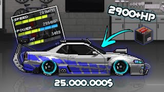 Nissan Skyline R34  Pixel Car Racer  F1X 25000000 [upl. by Rodrich]