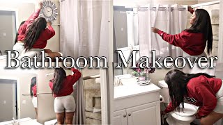 GLAM BATHROOM MAKEOVER  DECORATE WITH ME  SMALL BATHROOM DECORATING IDEAS amp TIPS RENTAL FRIENDLY’ [upl. by Harbard]