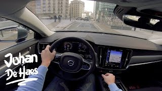 Volvo V90 D3 150 hp POV test drive [upl. by Nylhsoj]