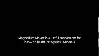 Magnesium Malate health benefits [upl. by Hjerpe478]