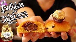 PAN DE CALABAZA BOLLITOS RELLENOS DE CHOCOLATE UN PANECILLOS FÁCILES Y RICOS Nati recetas caseras [upl. by Farr91]