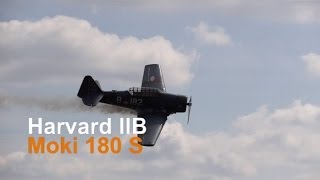 Big rc plane Harvard IIB Moki 180 S [upl. by Ahsinom10]