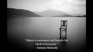 Sri Ramana Maharshi  Meditation on Silence  Advaita Vedanta [upl. by Shandra]