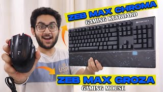 Zebronics ZEB MAX Chroma amp Groza  Gaming Keyboard amp Mouse 🎮 [upl. by Ihsoyim]