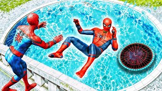 GTA 5 Ragdolls Spider man and Spidermans Trampoline Falls Compilation 95 [upl. by Charpentier]