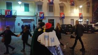 Abbruciamento dello scarlo allegorico Carnevale di Ivrea 2020 [upl. by Starlin]