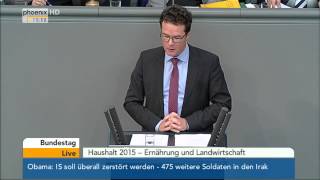 Bundestag Debatte zum Etat für Ernährung und Landwirtschaft am 11092014 [upl. by Nilya486]