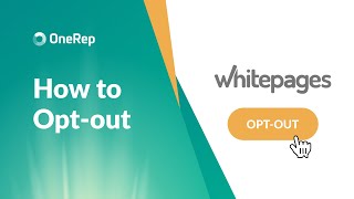 ONEREP REVIEW HOW TO OPT OUT OF WHITEPAGES UPDATED VIDEO GUIDE [upl. by Head80]