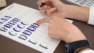 Curso Lettering 2  MayÃºsculas con rotulador de pincel [upl. by Aikkin502]