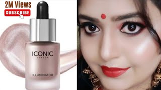 Natural Iconic London Illuminator Liquid Highlighter ll Demo  Review ll KOMAL SHARMA [upl. by Anyaj]