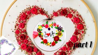 Embroidery hoop art floral hoop art embroidery design for beginners embroidery for beginners [upl. by Elleb690]