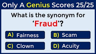 SYNONYMS QUIZ CAN YOU SCORE 2525 challenge 22 [upl. by Napier]