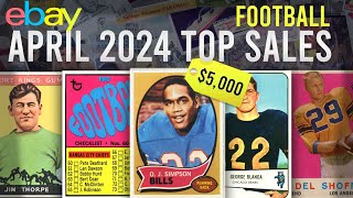 TOP 30 Highest Selling Vintage Football Cards on eBay  April 2024 [upl. by Wadell193]