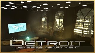 Deus Ex Human Revolution  Jensens Apartment 1 Hour of Music amp Ambience [upl. by Ylle40]