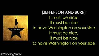 Hamilton Washington On Your Side Instrumental You Sing Jeffersons Part [upl. by Ahscrop440]