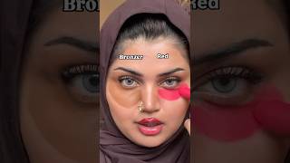 Bronzer Vs Red Lipstick Concealer Hack makeuptutorial concealerhack darkcircles dilbar song [upl. by Novihs361]