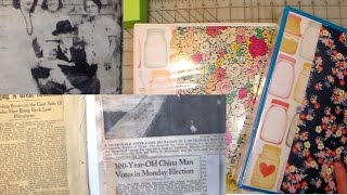 How to preserve old newspaper clippings scrapbook idea [upl. by Anner]