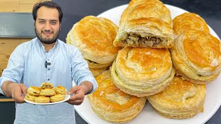 Puff Pastry Recipe  Step by Step Puffy Keema Patties [upl. by Rosetta409]