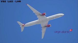 Virgin Atlantic Airbus A350 flying above my house heading to London Heathrow airport [upl. by Carlick]